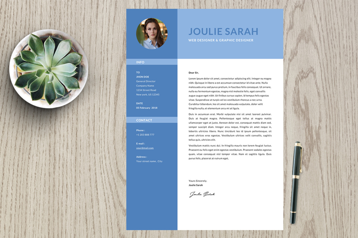 Resume Template 2 page pack | Joulie, a Resume Template by Kayytechin Shop (Photo 2 of 4)