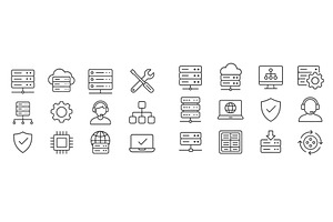 Icons representing cloud computing, a Technology Illustration by ZinetroN