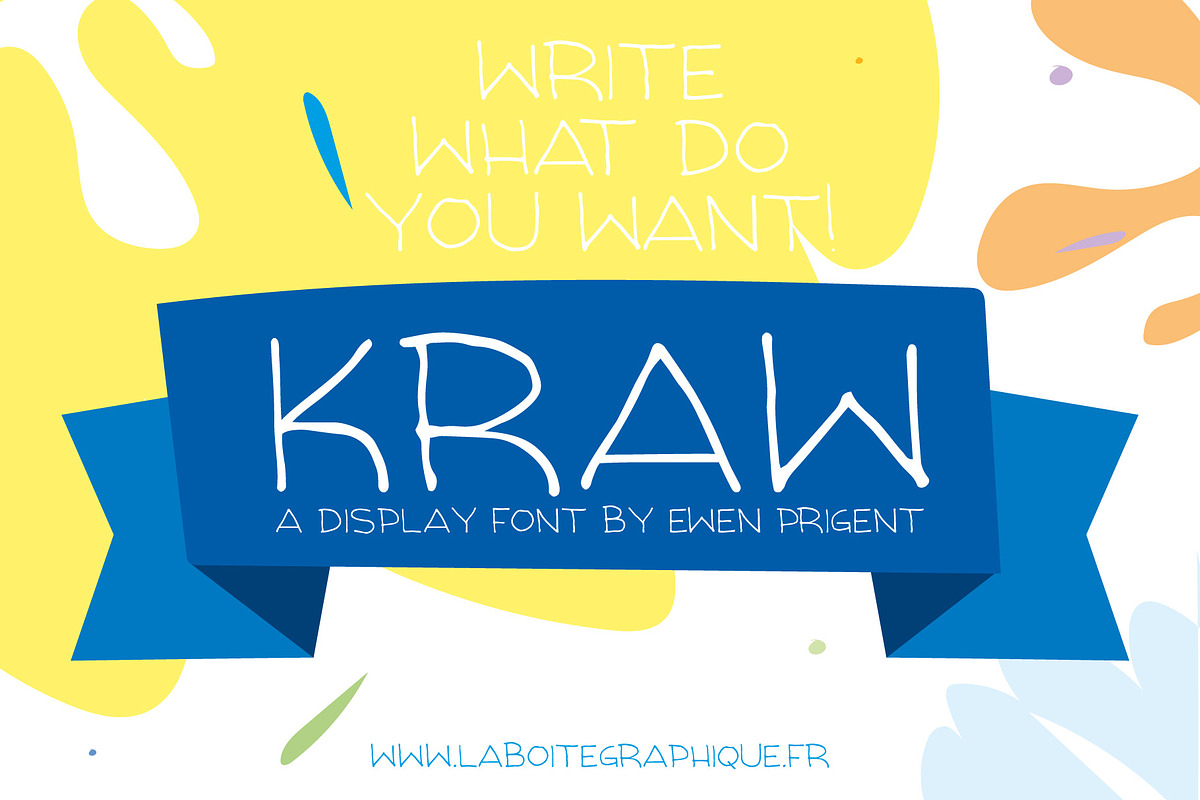 Kraw, a Handwritten Font by La Boite Graphique (Photo 1 of 5)