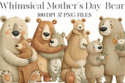 Whimsical Mother’s Day Bear Clipart, an Illustration by Designworld (Thumbnail 1 of 8)