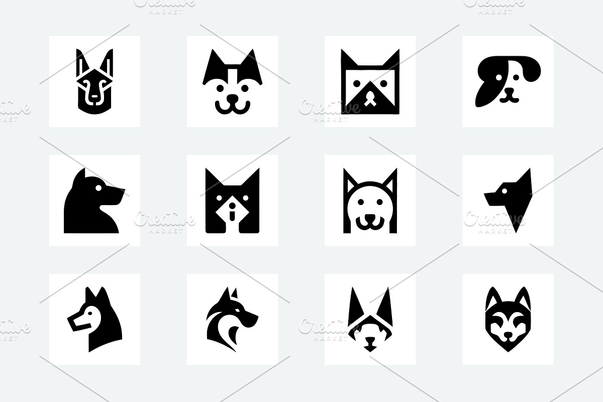 Dog Head Logo Pack, a Branding & Logo Template by Vectorium Studio (Photo 2 of 5)