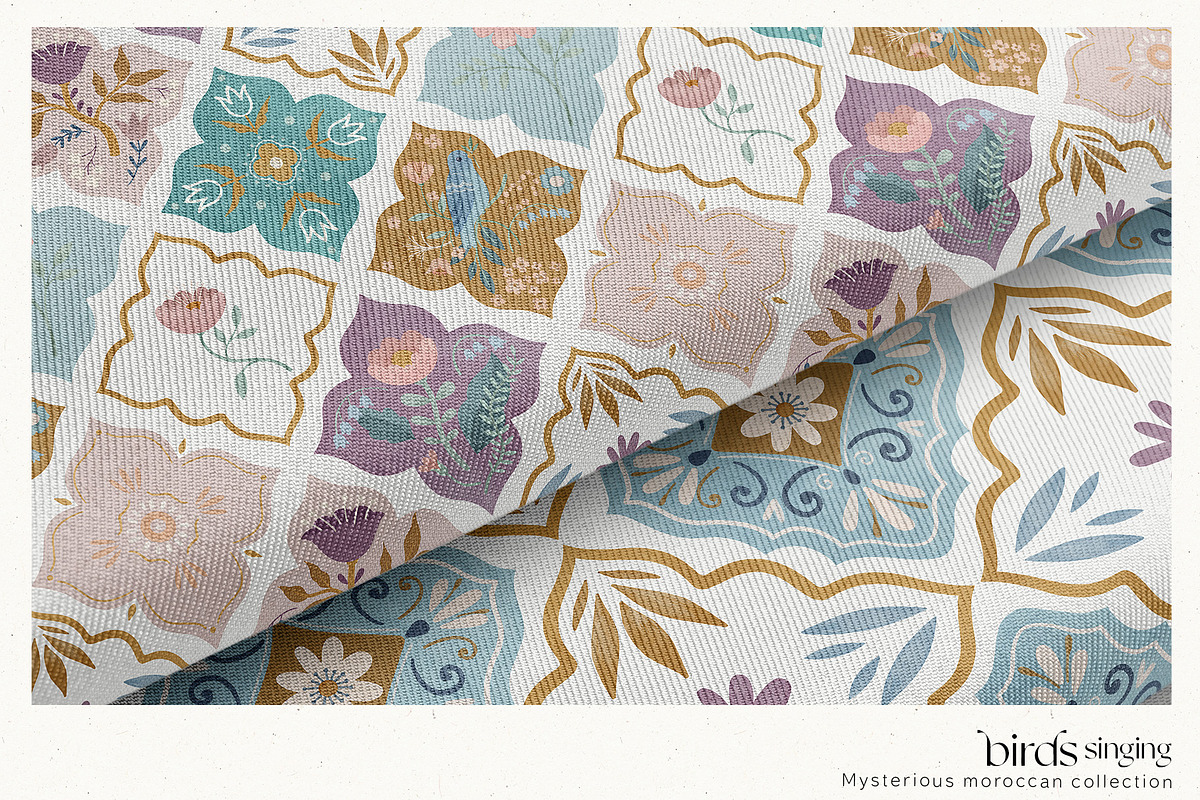 Birds singing. Moroccan collection, a Pattern Graphic by annartdreams (Photo 2 of 8)