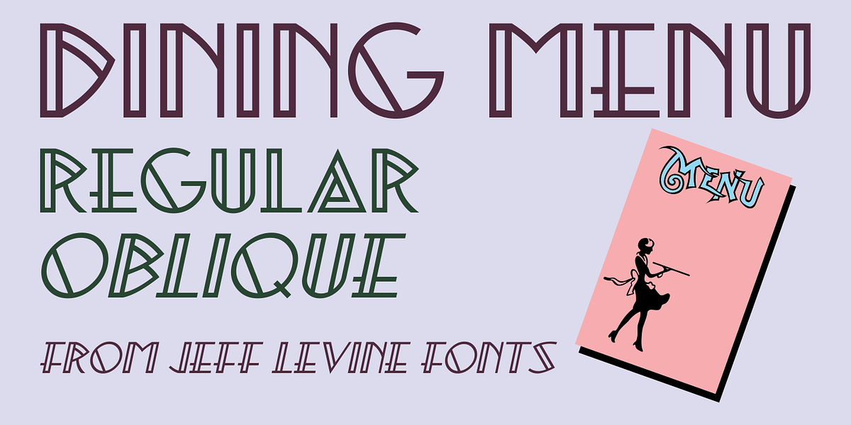 Dining Menu JNL, a Font by Jeff Levine Fonts (Photo 1 of 5)