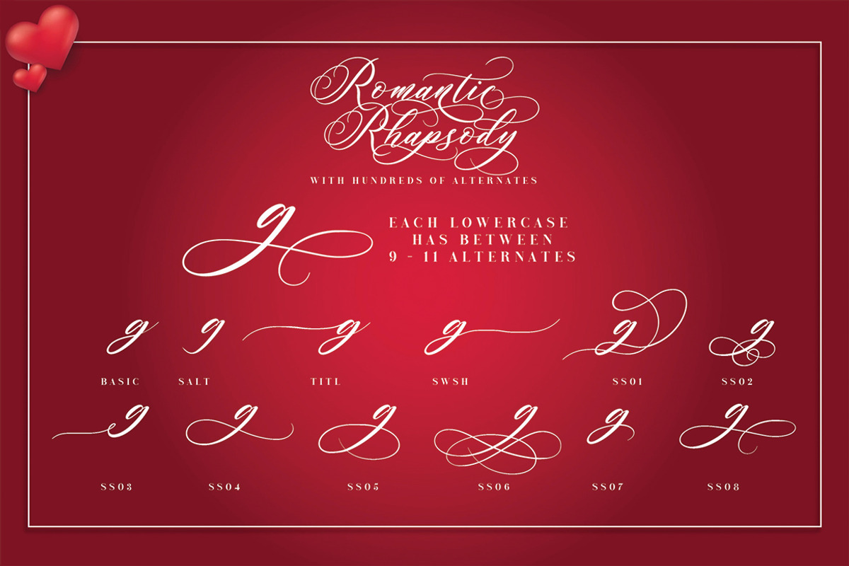 Romantic Rhapsody | Modern Calligrap, a Script Font by Almeera Std (Photo 4 of 10)