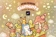 My Go-To Decor Elements Brush Set, a Brush Add-On by TheDoodleSweets (Thumbnail 1 of 4)