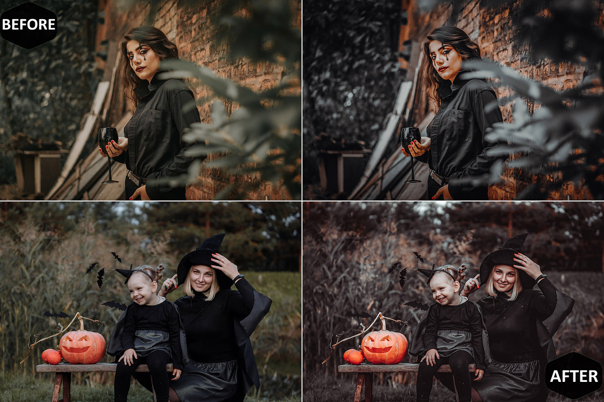 12 Day of the Dead Photoshop Actions, an Action Add-On by Hue Palettte Studio (Photo 2 of 10)