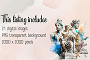 Greek Mythology Clipart PNG Bundle, an Illustration by Jalina Clipart Studio (Thumbnail 6 of 9)