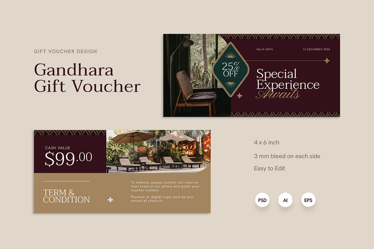Gandhara Sanctuary - Gift Voucher, a Print Template by Fannan Studio (Photo 1 of 3)