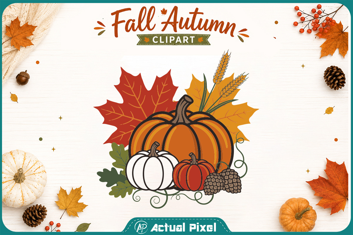 Fall Autumn Clipart Bundle, a Seasonal Illustration by Actual Pixel (Photo 4 of 21)