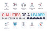 Qualities of A Leader and skills, an Outline Icon by vectorstank (Thumbnail 1 of 3)