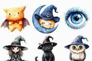 Kawaii Baby Halloween Clipart Bundle, an Illustration by Craft Nest (Thumbnail 2 of 6)