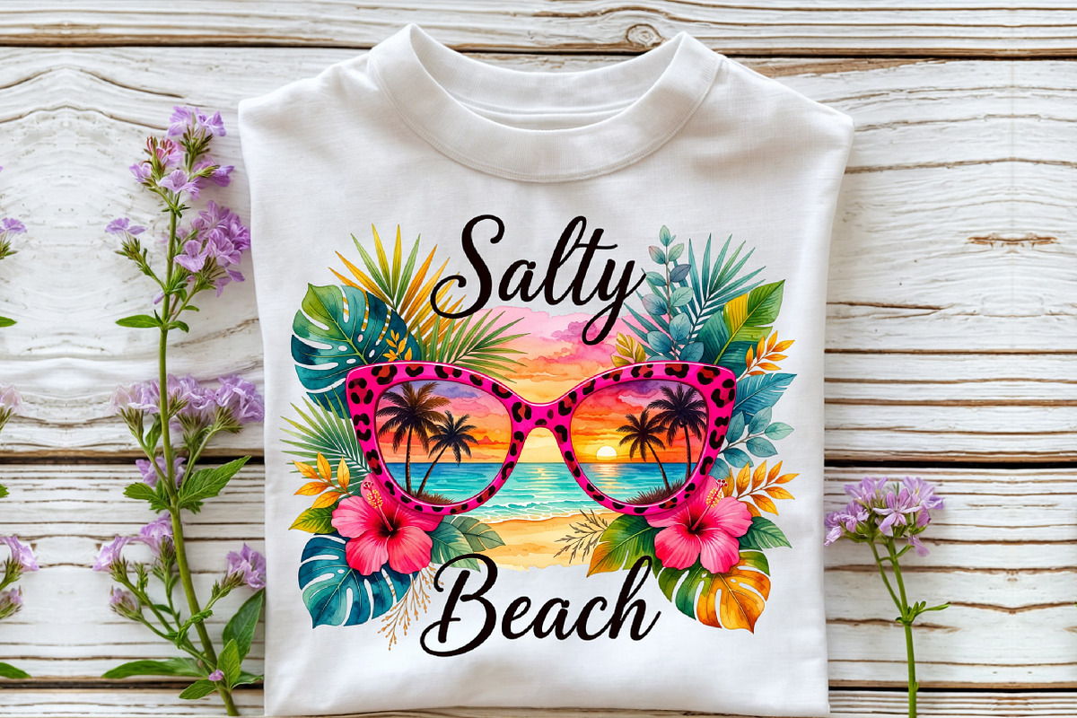 Retro Summer Png Salty Beach, a Seasonal Illustration by Sublimation Artist (Photo 3 of 9)