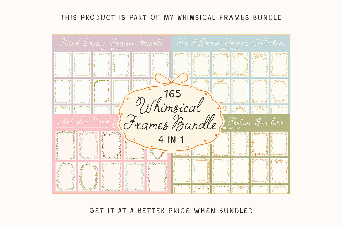 Whimsical Frames & Bows SVG Bundle, an Object Graphic by Ayya Studio (Photo 2 of 12)