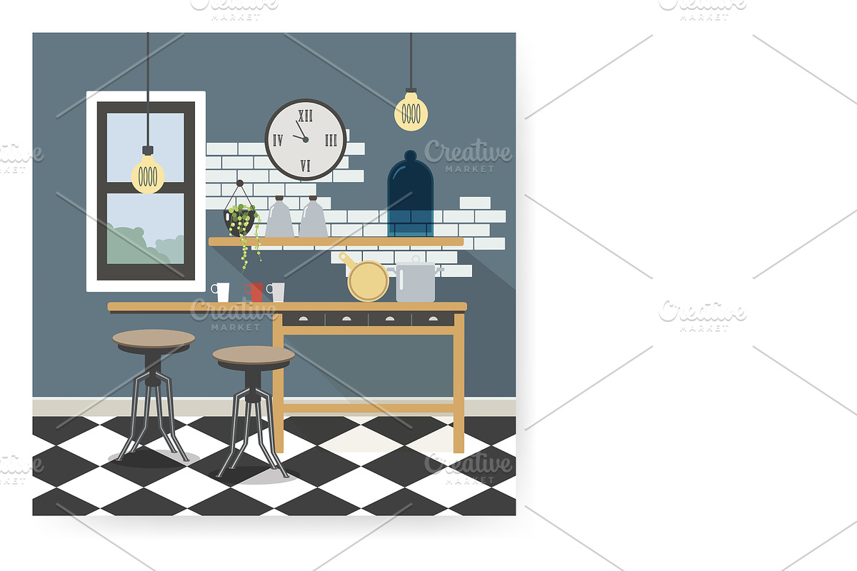 Modern interior set, a Decorative Illustration by Good Studio (Photo 4 of 5)