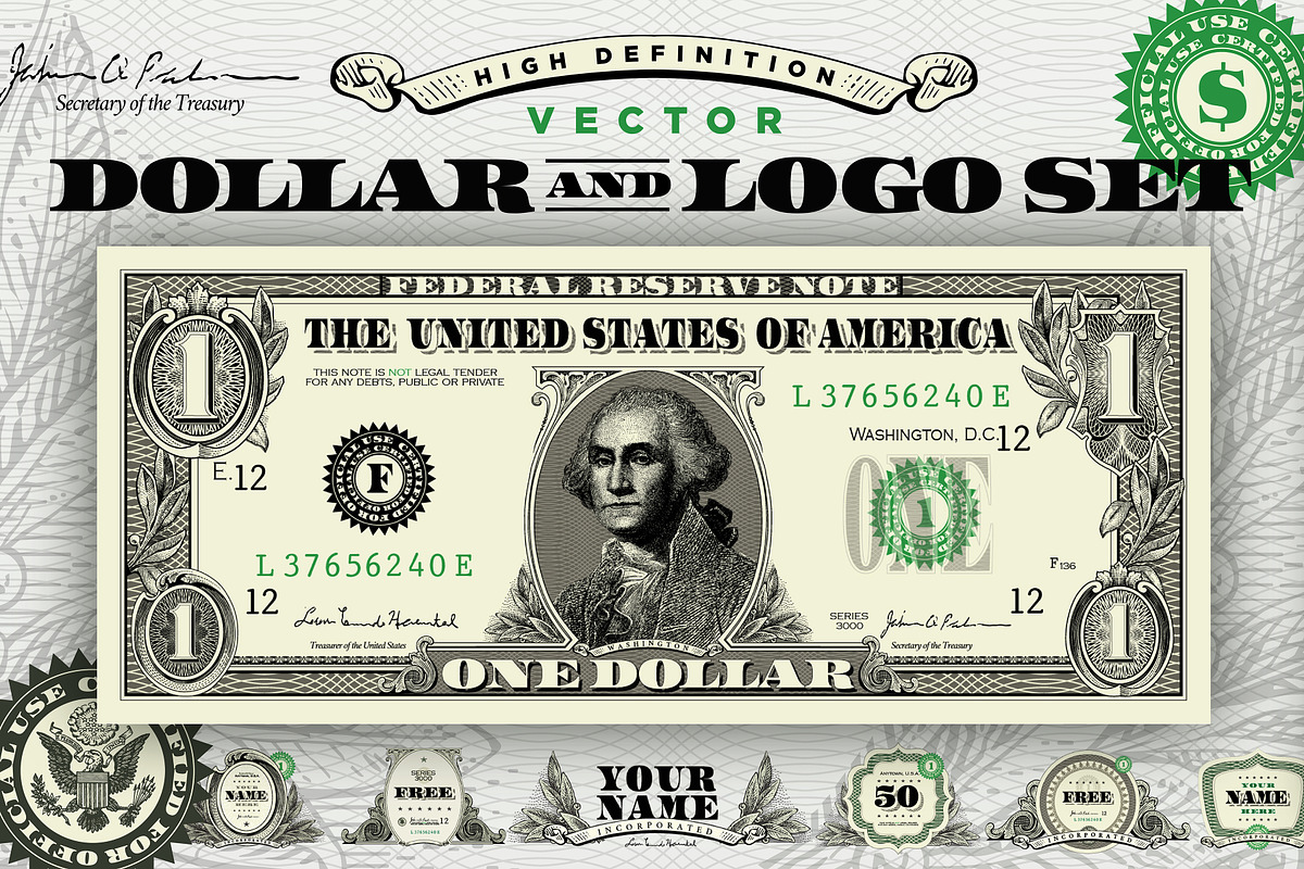 Vector Dollar and Money Logo Set, a Branding & Logo Template by Snap Vectors (Photo 1 of 5)