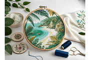 Fresh Botanical & Navy Hoop Mockup, a Product Mockup by MockupWizard (Thumbnail 3 of 3)