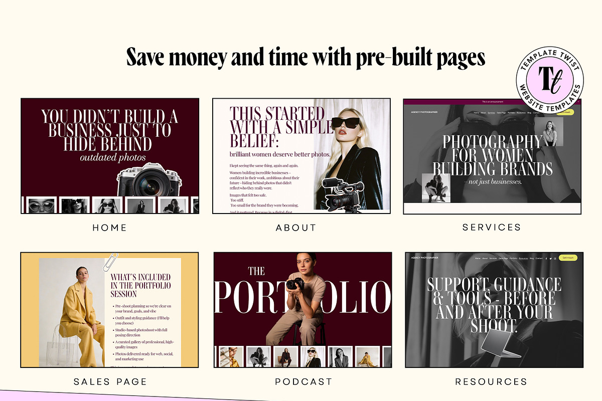 Squarespace Photography Website, a Squarespace Template by Template Twist Shop (Photo 5 of 10)