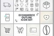 10 Vector Ecommerce Outline Icon Set, an Outline Icon by adenpinkstore (Thumbnail 1 of 8)