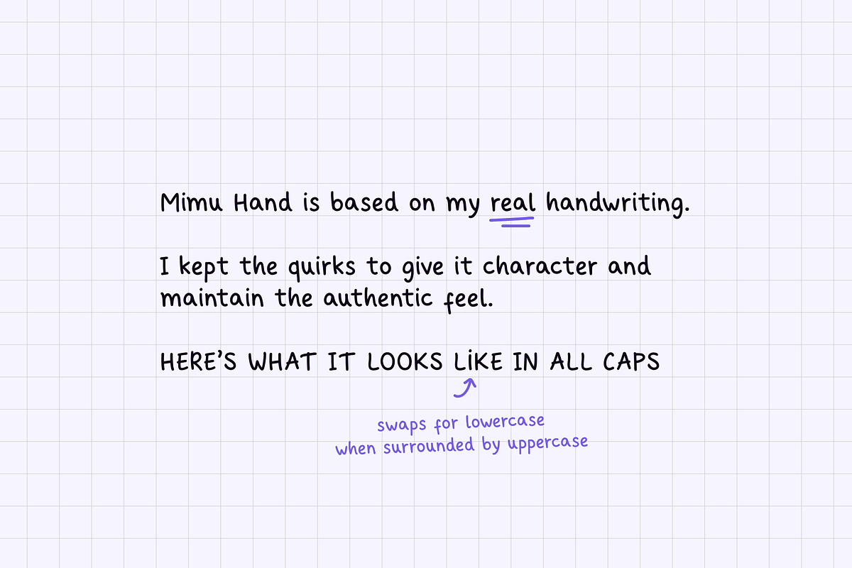 Mimu Hand Handwritten Font +Dingbats, a Handwritten Font by mimu creates (Photo 2 of 7)