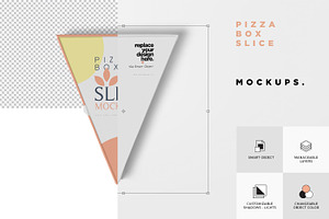 Pizza Slice Box Mockups