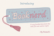 Booknerd | Handwritten Font DUO, a Handwritten Font by AnMark (Thumbnail 1 of 16)