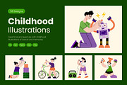 Childhood Illustration Art Set, a Person Illustration by Brickclay (Thumbnail 1 of 9)