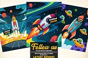 Rocket Coloring Pages for Kids, a Decorative Illustration by Ink Gallery (Thumbnail 3 of 3)