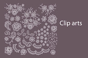 Lace patterns, ribbons, cliparts., a Pattern Graphic by Ajuga (Thumbnail 7 of 10)