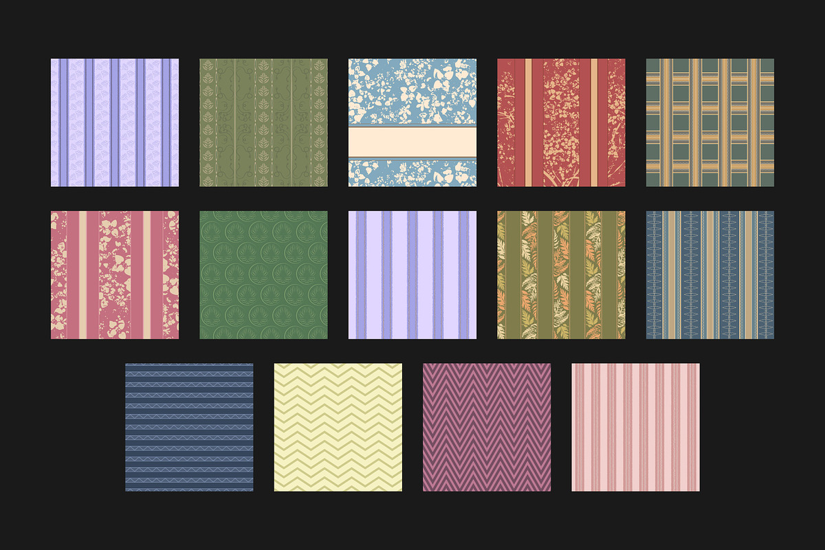 14 Vector Vintage Wallpapers, a Background Graphic by UoaHH (Photo 7 of 7)