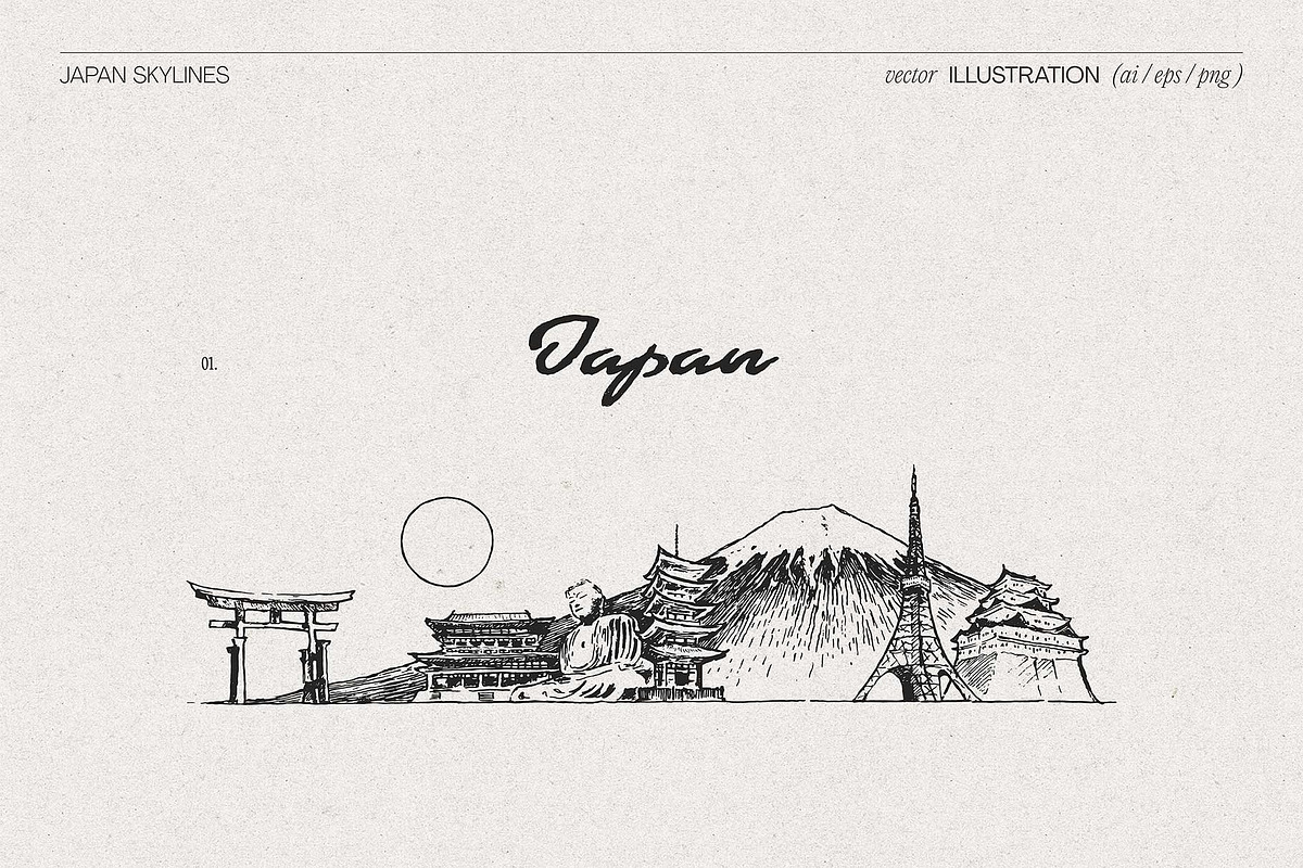 Japan Skylines, a Work Illustration by TheMountBirdStudio (Photo 4 of 8)