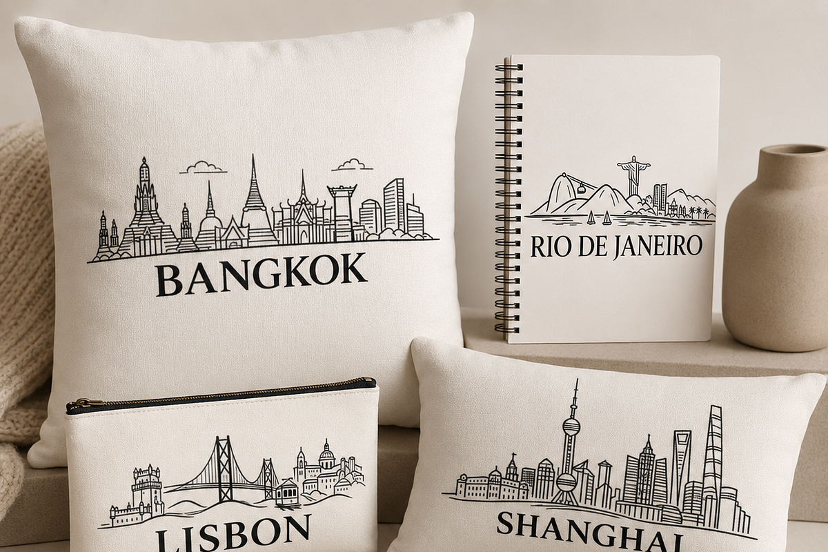 Famous City Names Line Art PNG, a Decorative Illustration by HeavensStar (Photo 4 of 8)