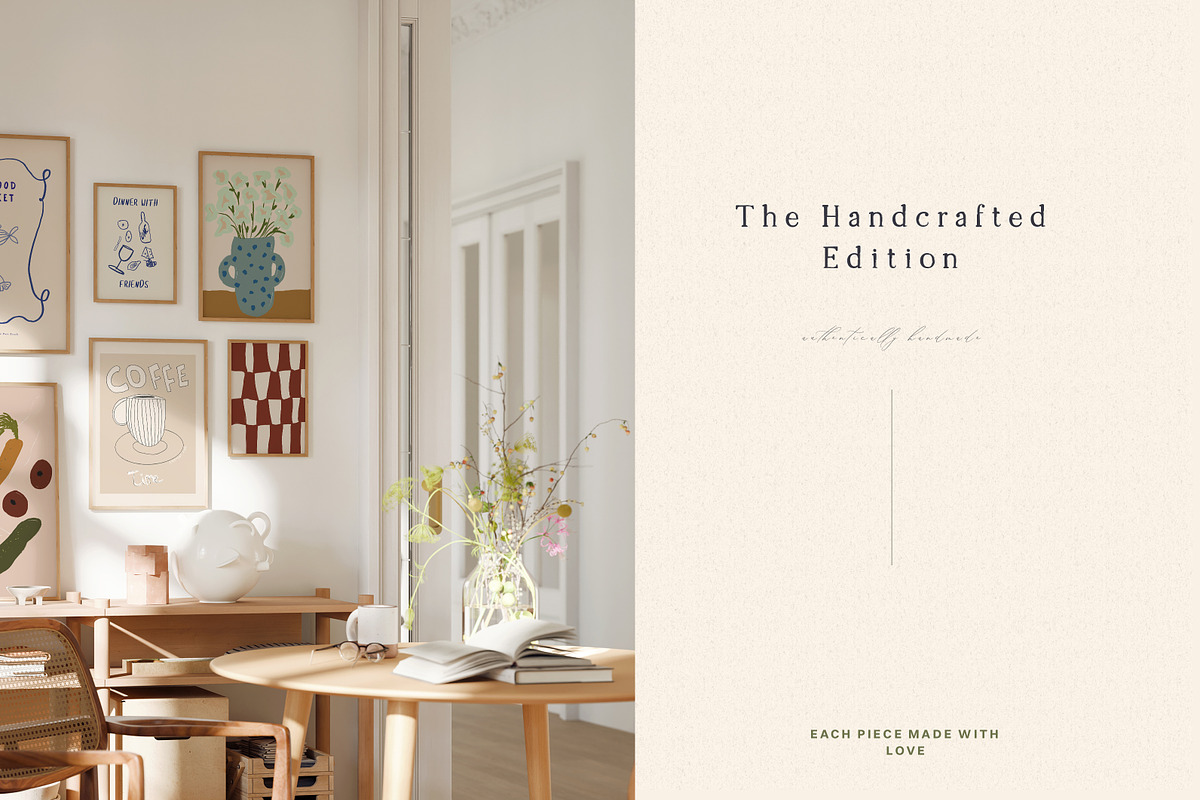Handmade Prints I Hand Drawn Poster, a Background Graphic by Laras Wonderland (Photo 3 of 12)