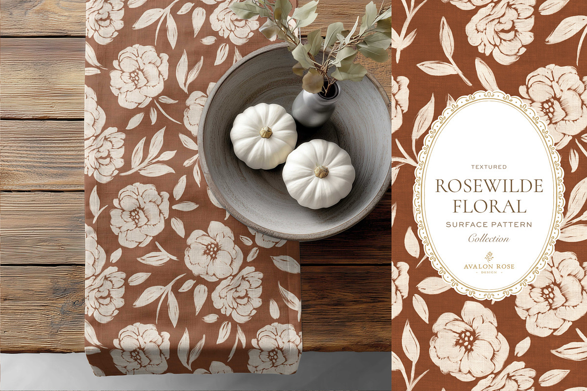 Cottage Rose Seamless Patterns, a Pattern Graphic by Eclectic Anthology (Photo 6 of 18)