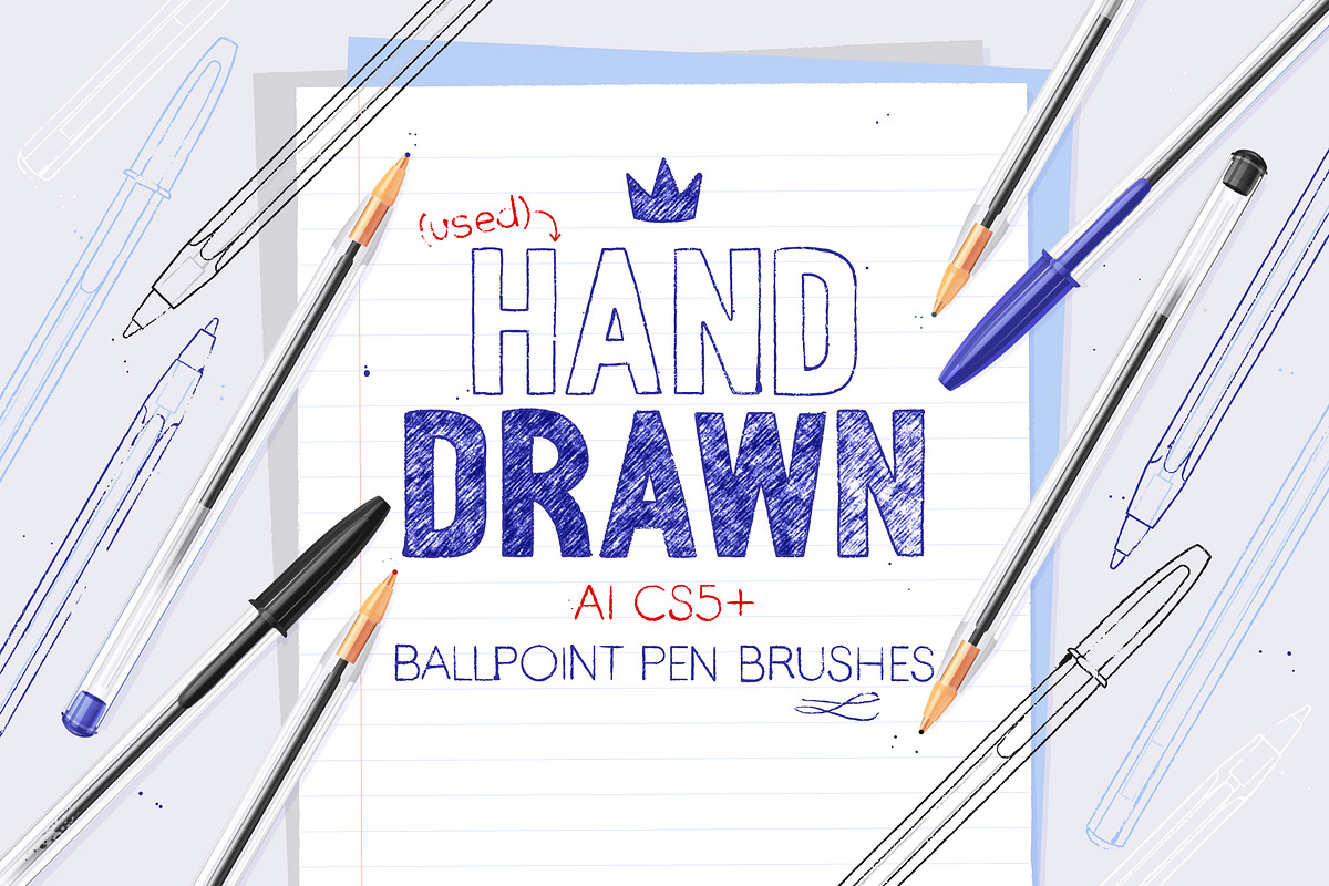 Used Ballpoint Pen Brushes, a Brush Add-On by Side Project (Photo 1 of 7)