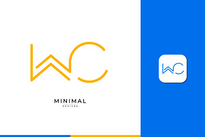 Monogram icon logo WC