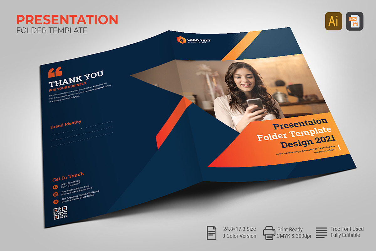 Presentation Folder Template Design, a Poster Template by zahidhossainalif (Photo 1 of 6)