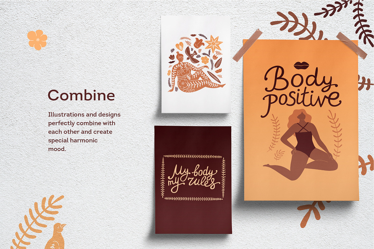 Vector BUNDLE + Patterns and quotes., a Person Illustration by anna khramtsova (Photo 17 of 25)