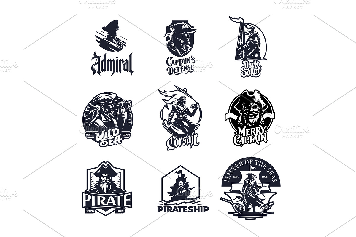 lustrate a cartoon-style pirate ship, a Person Illustration by Masterlevsha
