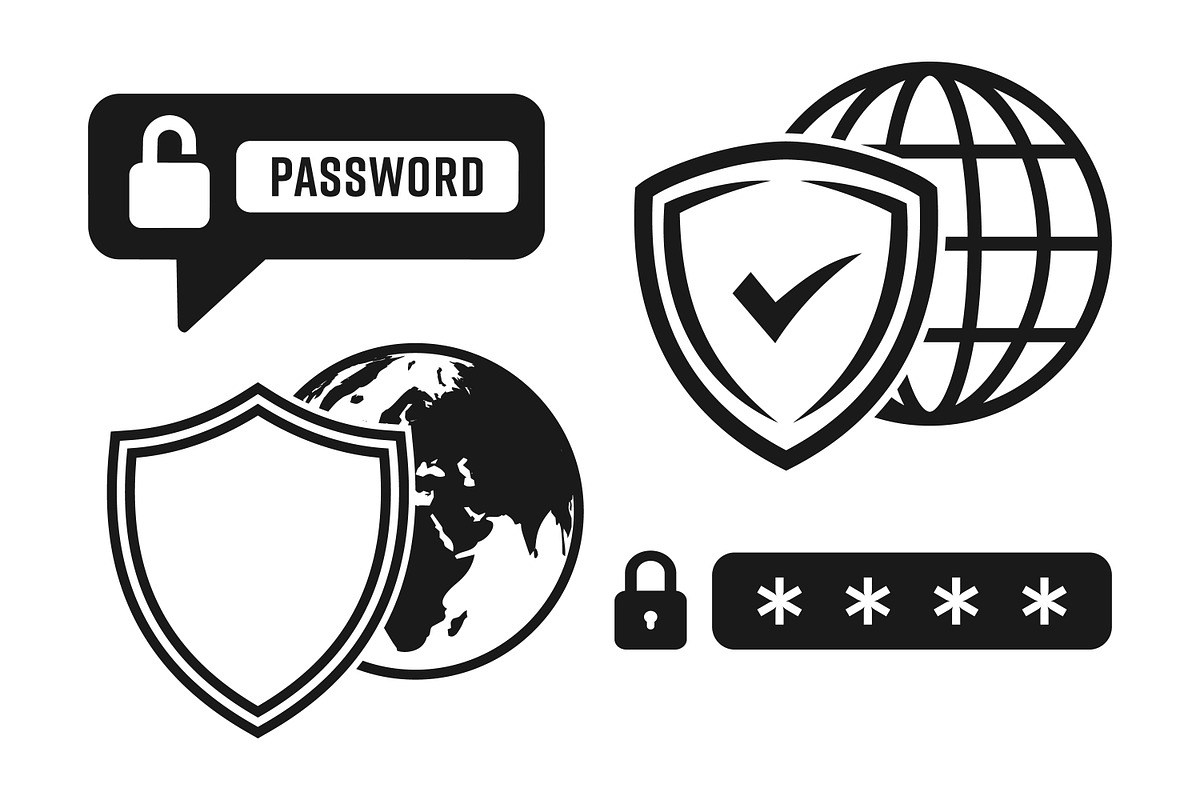 Digital Password Protection, a Technology Illustration by Saba Vector (Photo 2 of 3)