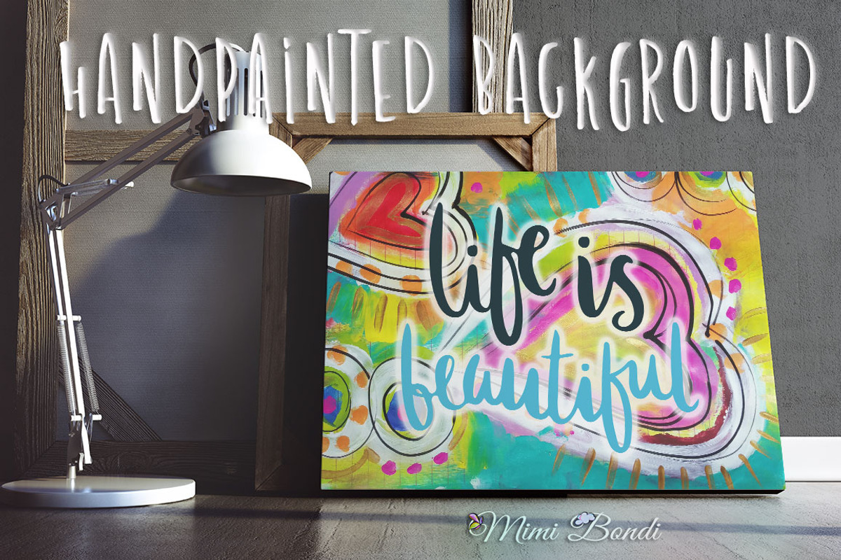 Handpainted abstract background 2, an Illustration by Mimi Bondi Studio (Photo 3 of 6)