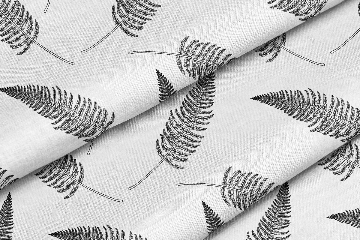 Line Art Tropical Leaves Clipart., an Illustration by ElenKoss (Photo 10 of 13)