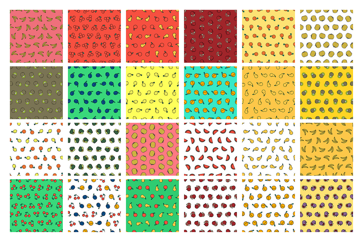 60 Fruit Seamless Patterns, a Pattern Graphic by Lukino (Photo 6 of 9)