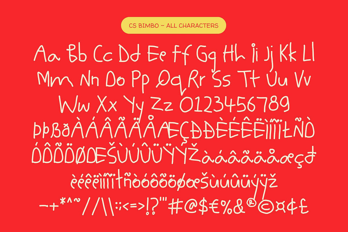 CS Bimbo – Messy Handwritten Font, a Handwritten Font by Craft Supply Co. (Photo 8 of 8)