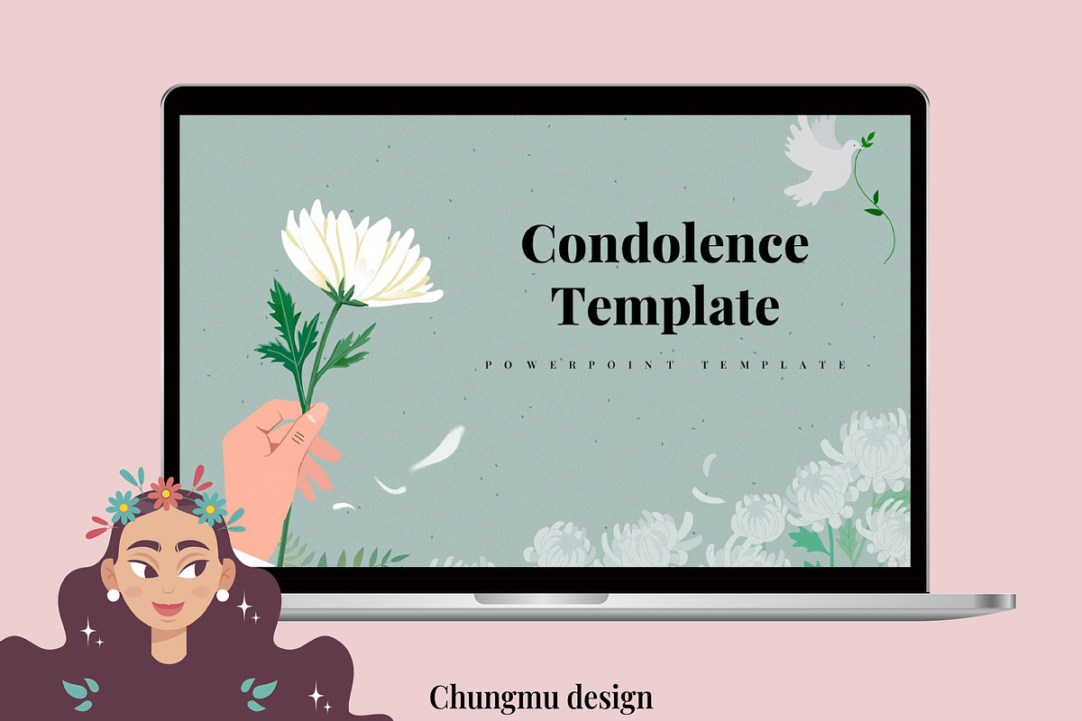 condolence ppt template, a Presentation Template by chungmudesign