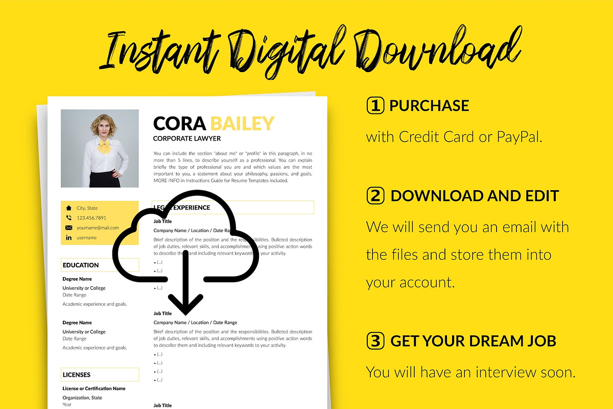 Lawyer CV Template / Resume - Cora, a Resume Template by Templates Design Co. (Photo 14 of 17)