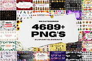 4689+ PNG's Clipart Elements Bundle, an Object Graphic by AN Productions (Thumbnail 1 of 29)