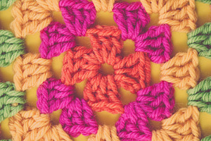 Bright Modern Crochet Background