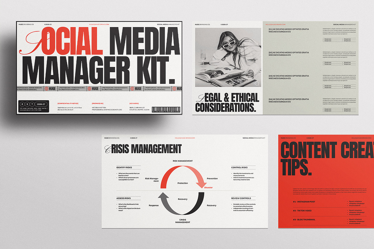HUGE | Social Media Manager's Kit, a Presentation Template by ArtisanaAura (Photo 4 of 10)