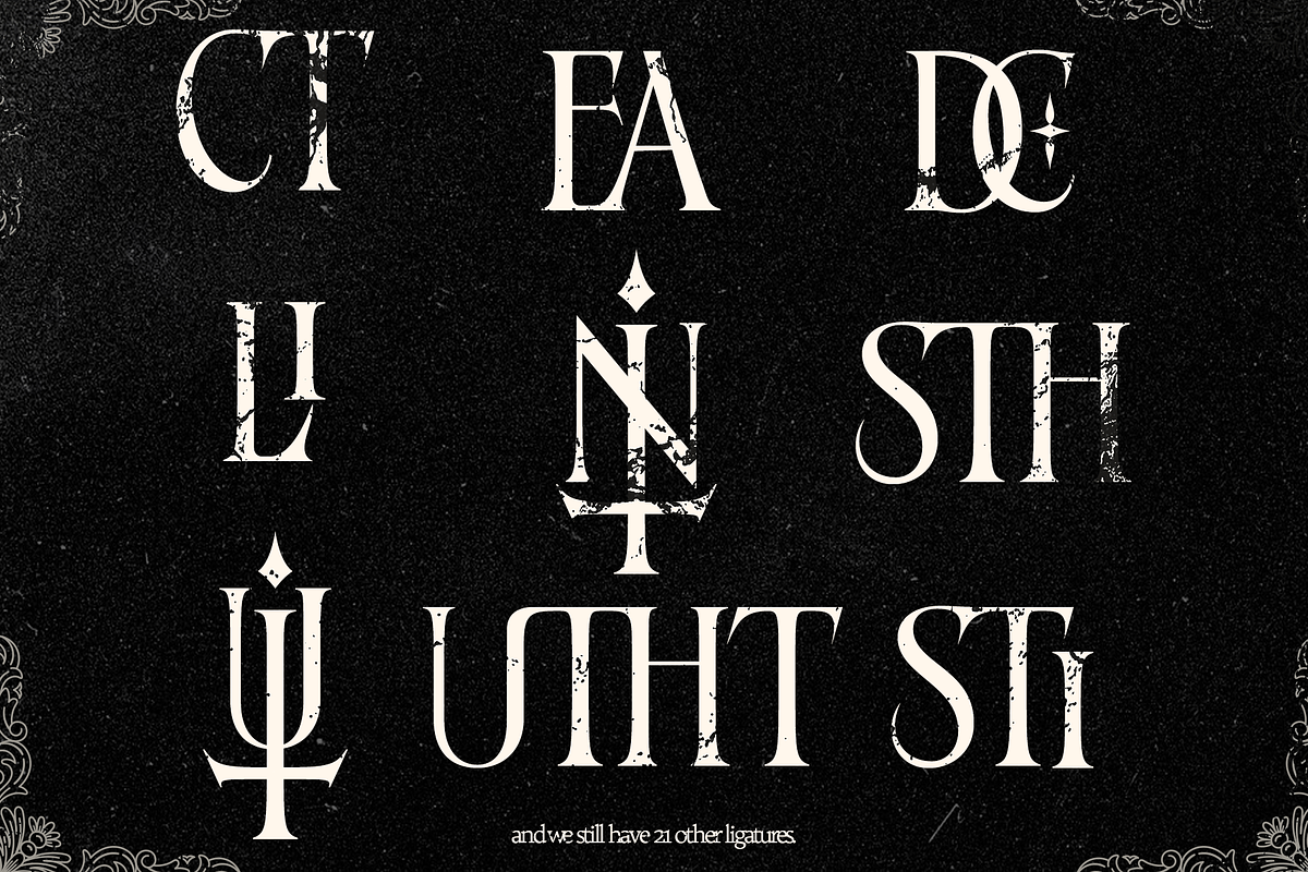 Dreadglyph – Metal Horror Typeface, a Serif Font by Inviline.co (Photo 5 of 17)