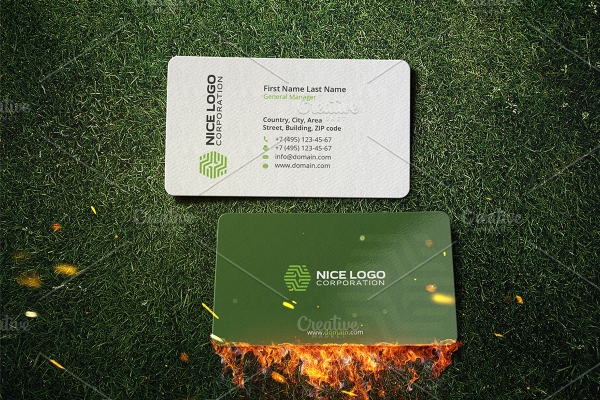 parquet business card, a Business Card Template by Indigo Graphic Shop (Photo 2 of 8)